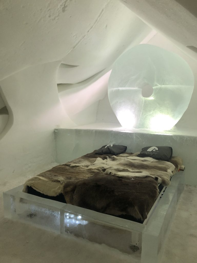 A room in the snow hotel