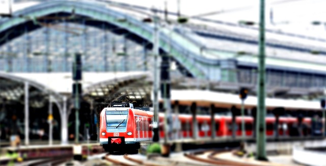 Train leaving station