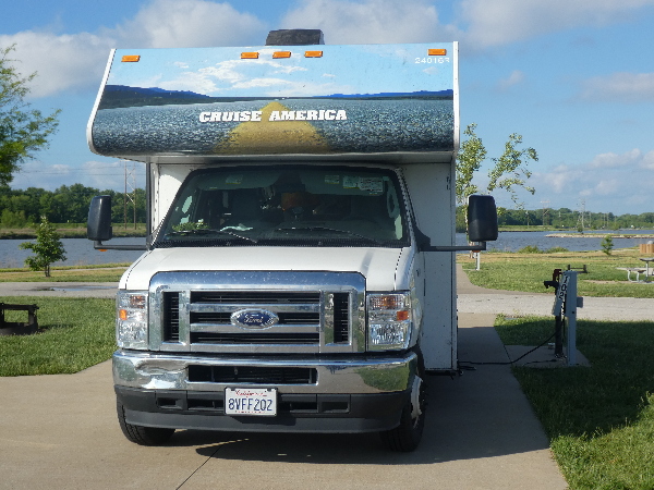 Motorhome in campsite