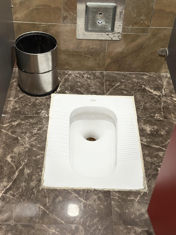 A squat toilet