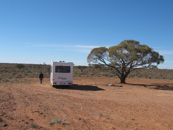 Motorhome in the outback