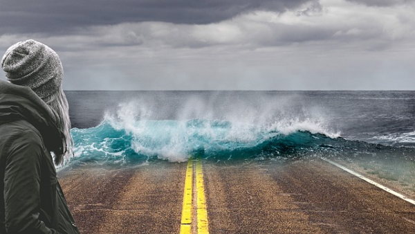 Broken Road & Waves