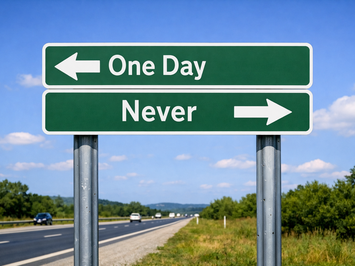 Don’t Let ‘One Day’ Become ‘Never